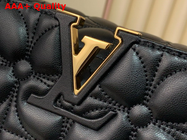 Louis Vuitton Capucines East West MM All Black Lambskin Leather M25284 Replica