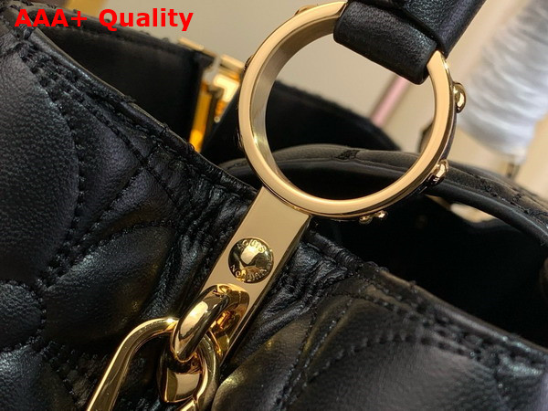 Louis Vuitton Capucines East West MM All Black Lambskin Leather M25284 Replica