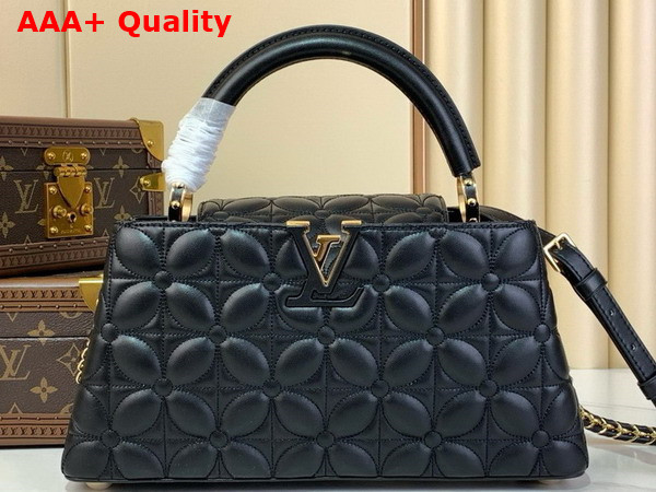 Louis Vuitton Capucines East West MM All Black Lambskin Leather M25284 Replica