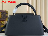 Louis Vuitton Capucines East West MM All Black Matte Calfskin M23947 Replica