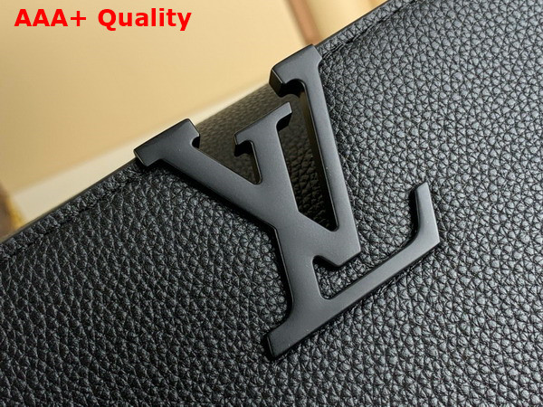 Louis Vuitton Capucines East West MM All Black Matte Calfskin M23947 Replica