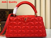 Louis Vuitton Capucines East West MM Lipstick Red Lambskin Leather Replica