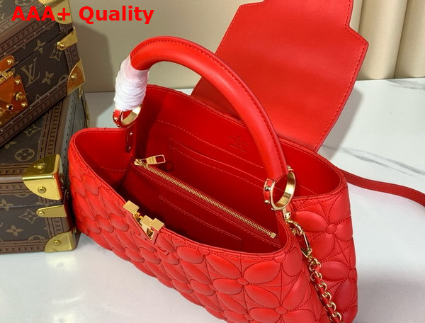 Louis Vuitton Capucines East West MM Lipstick Red Lambskin Leather Replica