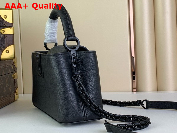 Louis Vuitton Capucines East West Mini All Black Matte Calfskin M23955 Replica