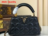 Louis Vuitton Capucines East West Mini Black Lambskin Leather Replica