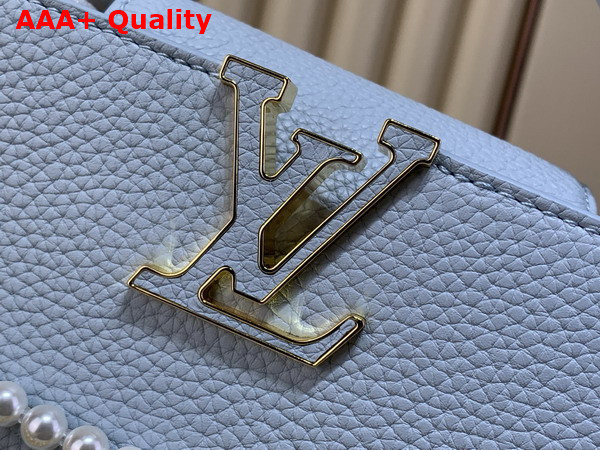 Louis Vuitton Capucines East West Mini Bleu Olympe Taurillon Leather M28199 Replica