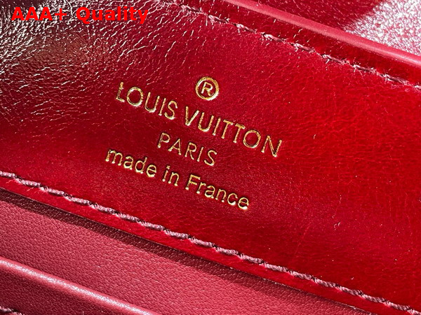 Louis Vuitton Capucines East West Mini Grenat Red Cowhide Leather Elevated with Gold Toned LV Initials M25473 Replica
