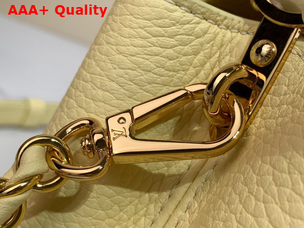 Louis Vuitton Capucines East West Mini Handbag in Banana Yellow Taurillon Leather M11351 Replica