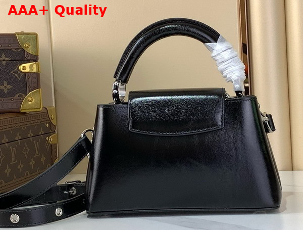 Louis Vuitton Capucines East West Mini Handbag in Black Cowhide Leather Replica