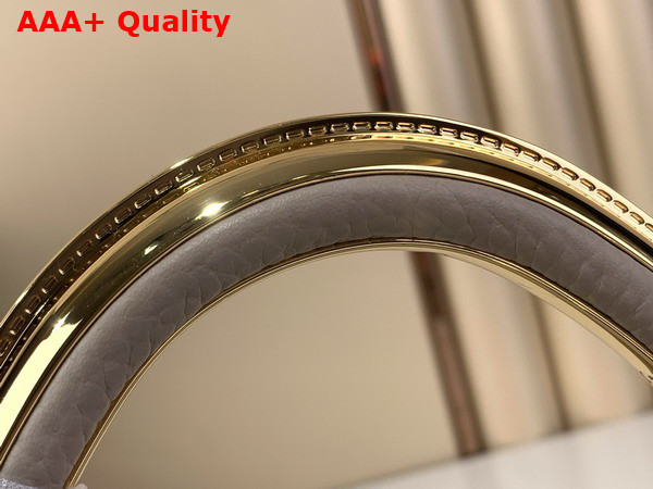 Louis Vuitton Capucines East West Mini Handbag in Galet Gray Taurillon Leather with Metallic Handle Replica