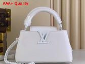Louis Vuitton Capucines East West Mini Handbag in Optic White Matte Calfskin M23956 Replica