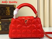 Louis Vuitton Capucines East West Mini Lipstick Red Lambskin Leather M25332 Replica