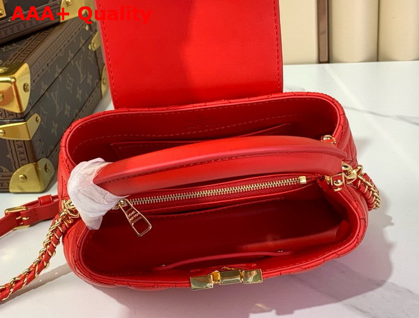 Louis Vuitton Capucines East West Mini Lipstick Red Lambskin Leather M25332 Replica