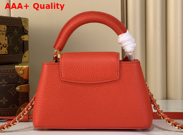 Louis Vuitton Capucines East West Mini Sari Red Taurillon Leather M27300 Replica