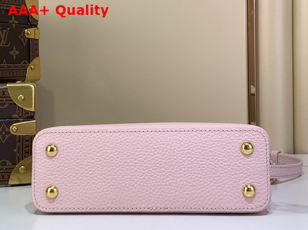 Louis Vuitton Capucines East West Mini with an Elevated Interlaced Chain Light Bliss Taurillon Leather M29498 Replica