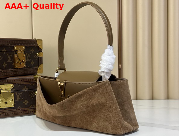 Louis Vuitton Capucines Edito in Mocha Suede Leather M29642 Replica