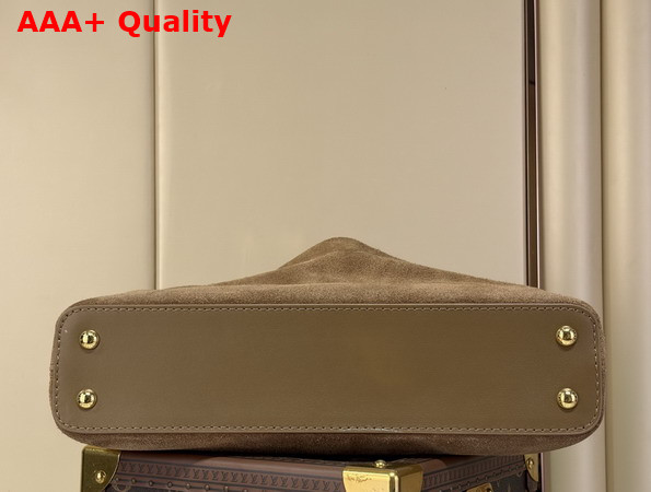 Louis Vuitton Capucines Edito in Mocha Suede Leather M29642 Replica