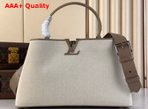 Louis Vuitton Capucines GM Souple Handbag in Beige Canvas Replica