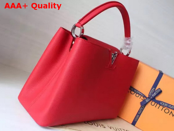 Louis Vuitton Capucines MM Cuir Taurillon Rubis Replica