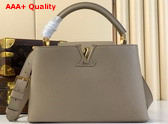 Louis Vuitton Capucines MM Handbag Galet Gray Taurillon Leather Replica