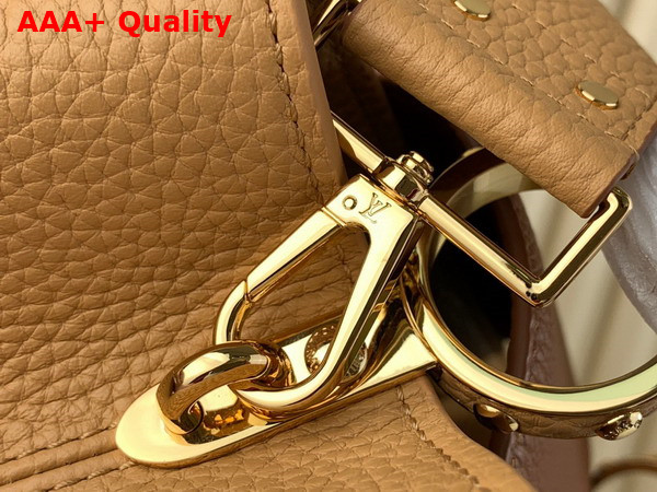 Louis Vuitton Capucines MM Handbag in Arizona Brown and Cognac Taurillon Leather M23058 Replica