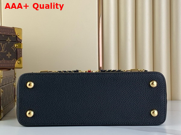 Louis Vuitton Capucines MM Handbag in Black Taurillon Leather Replica