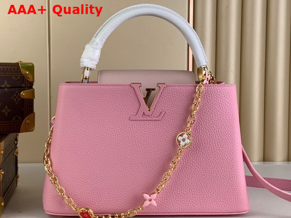Louis Vuitton Capucines MM Handbag in Candy Pink Taurillon Leather Replica