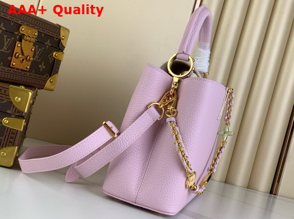 Louis Vuitton Capucines MM Handbag in Marshmallow Taurillon Leather Replica