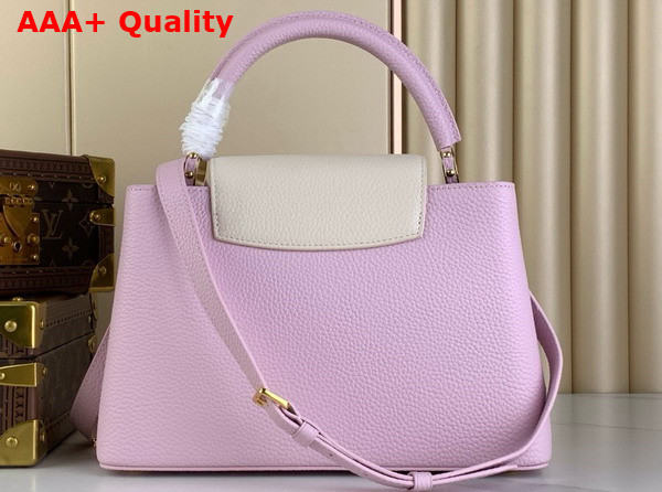 Louis Vuitton Capucines MM Handbag in Marshmallow Taurillon Leather Replica