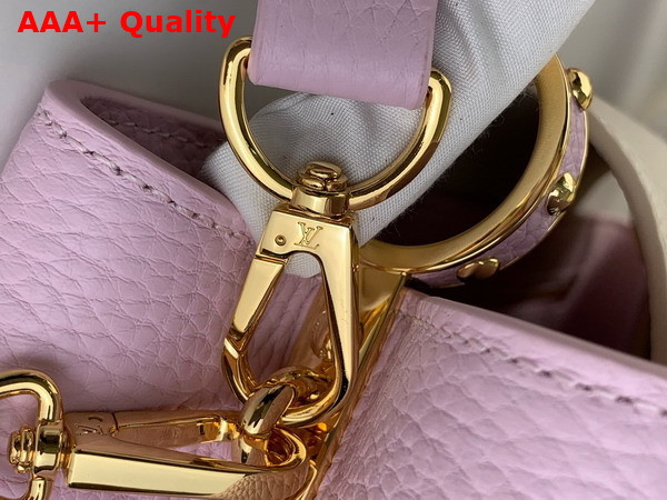 Louis Vuitton Capucines MM Handbag in Marshmallow Taurillon Leather Replica