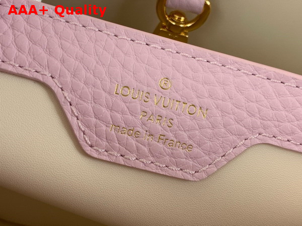 Louis Vuitton Capucines MM Handbag in Marshmallow Taurillon Leather Replica