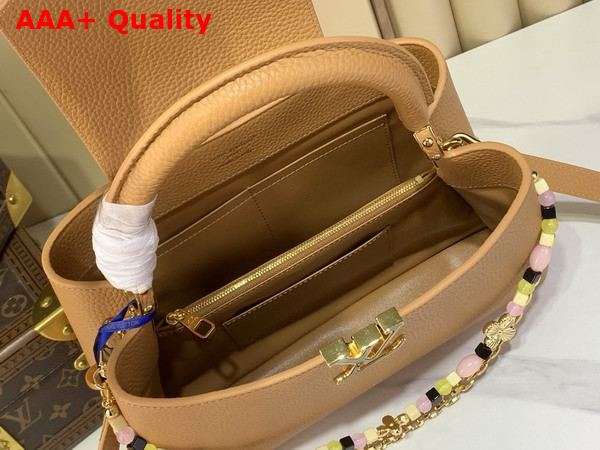 Louis Vuitton Capucines MM Handbag in Noisette Taurillon Leather M28713 Replica