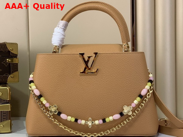 Louis Vuitton Capucines MM Handbag in Noisette Taurillon Leather M28713 Replica