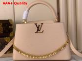 Louis Vuitton Capucines MM Hazelnut Taurillon Leather with Decorative Chain M28245 Replica