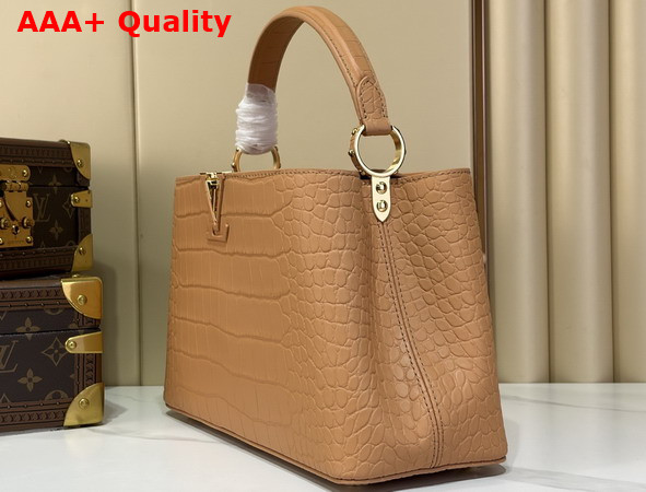 Louis Vuitton Capucines MM Souple Arizona Crocodile Embossed Calfskin Replica