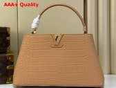 Louis Vuitton Capucines MM Souple Arizona Crocodile Embossed Calfskin Replica
