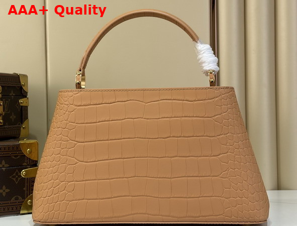 Louis Vuitton Capucines MM Souple Arizona Crocodile Embossed Calfskin Replica