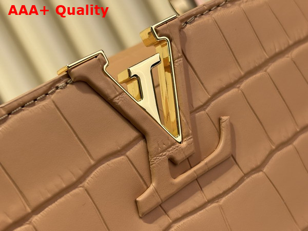 Louis Vuitton Capucines MM Souple Arizona Crocodile Embossed Calfskin Replica