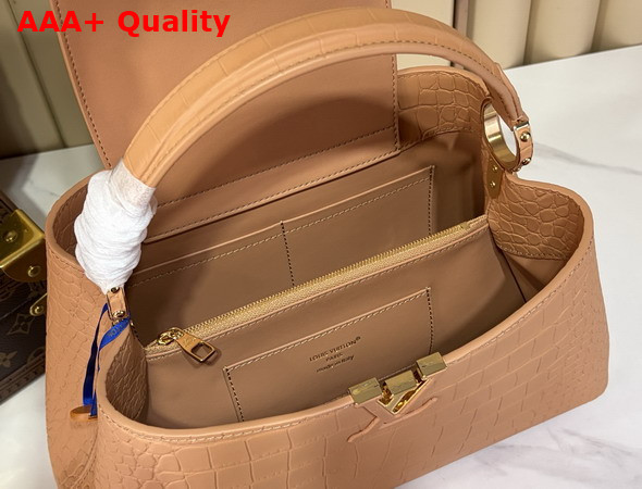 Louis Vuitton Capucines MM Souple Arizona Crocodile Embossed Calfskin Replica