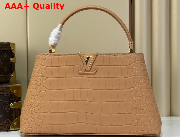Louis Vuitton Capucines MM Souple Arizona Crocodile Embossed Calfskin Replica