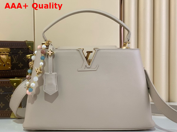 Louis Vuitton Capucines MM Souple Greige Calfskin Leather M12929 Replica