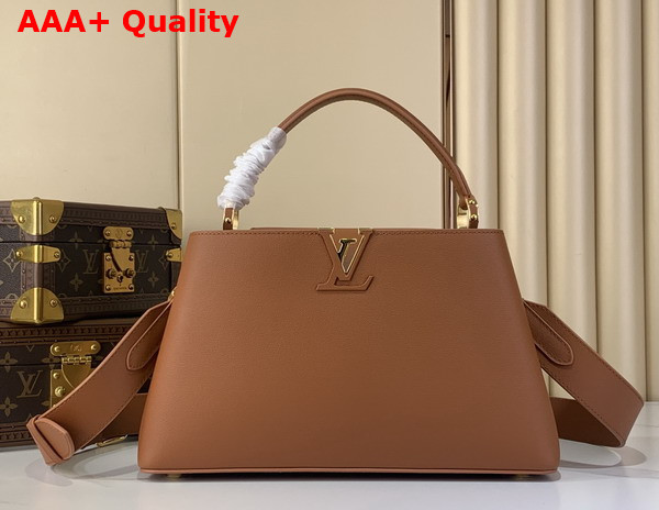 Louis Vuitton Capucines MM Souple in Cognac Calfskin Leather M14371 Replica
