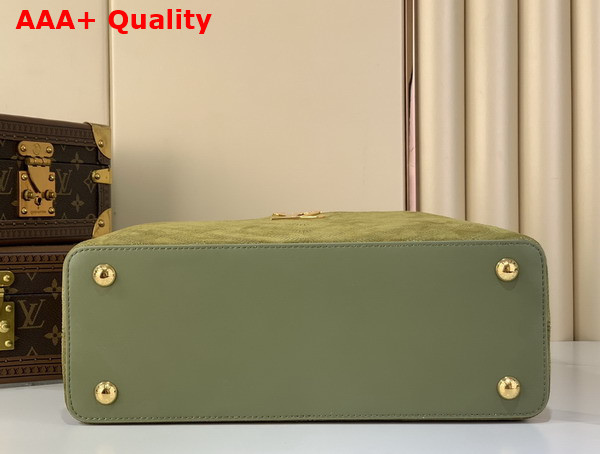 Louis Vuitton Capucines MM Souple in Dark Khaki Suede Calfskin Leather M25485 Replica