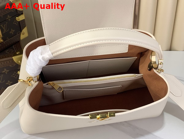 Louis Vuitton Capucines MM Souple in Quartz White Calfskin Leather M14979 Replica