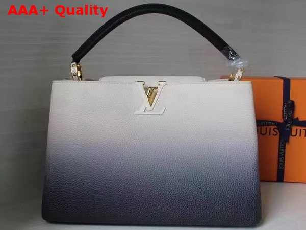 Louis Vuitton Capucines MM Taurillon Leather Blue Gradient Color Effect Replica