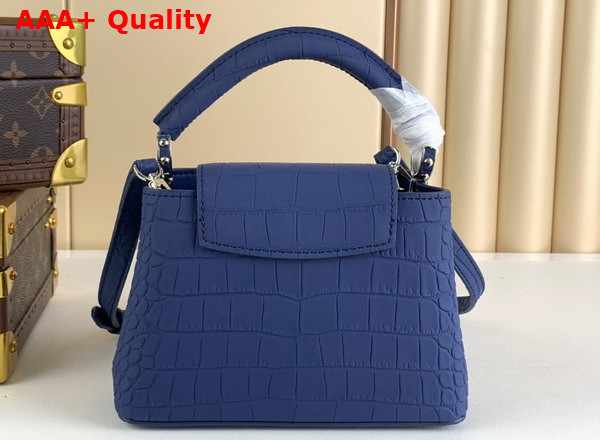 Louis Vuitton Capucines Mini Blue Alligator Leather Replica