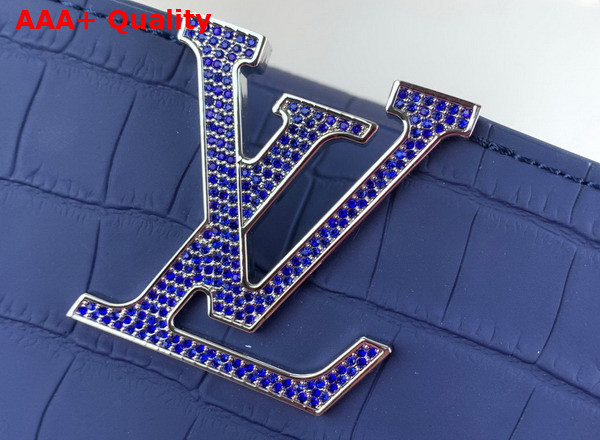 Louis Vuitton Capucines Mini Blue Alligator Leather Replica