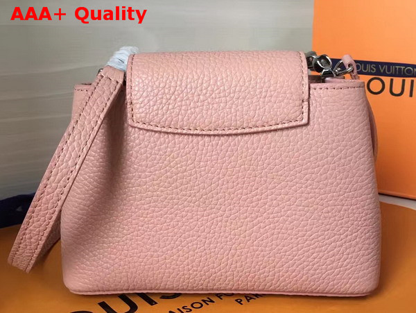 Louis Vuitton Capucines Mini Chain Bag Pink Grain Taurillon Leather Replica