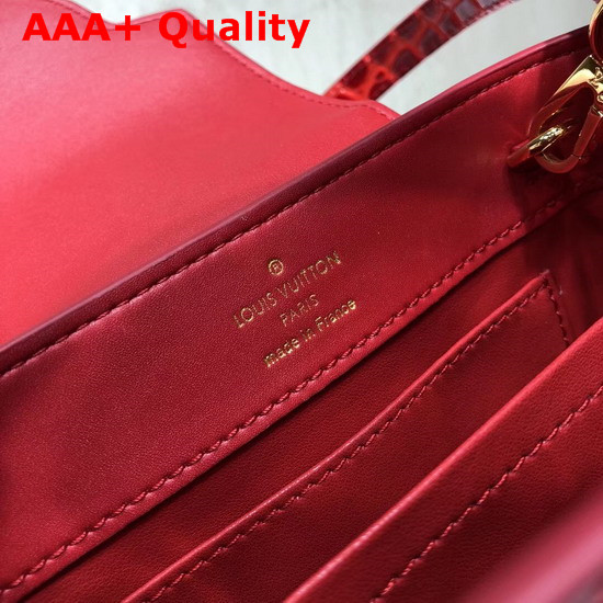 Louis Vuitton Capucines Mini Cherry Alligator Leather N93254 Replica