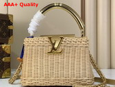 Louis Vuitton Capucines Mini Gold Rattan and Cowhide Leather M28544 Replica